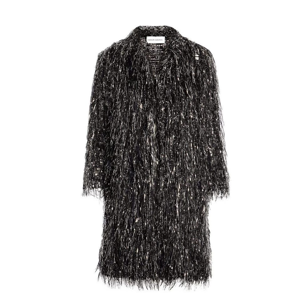 Fringe tinsel and organza jacket