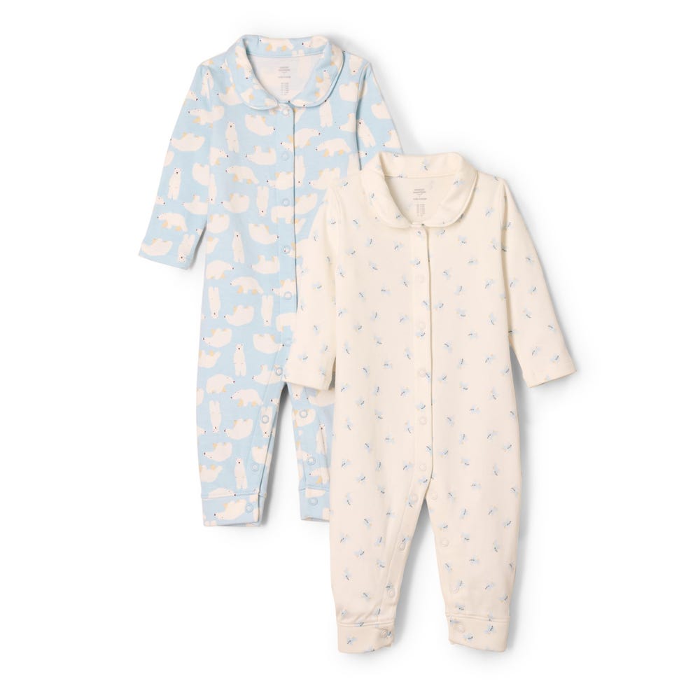 Amazon Essentials x Sofia Grainge Unisex Baby Sleep and Play Romper, Pack of 2