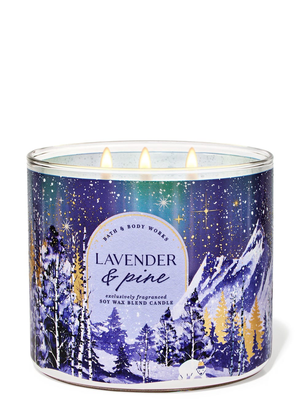 Lavender and pine three wick candle