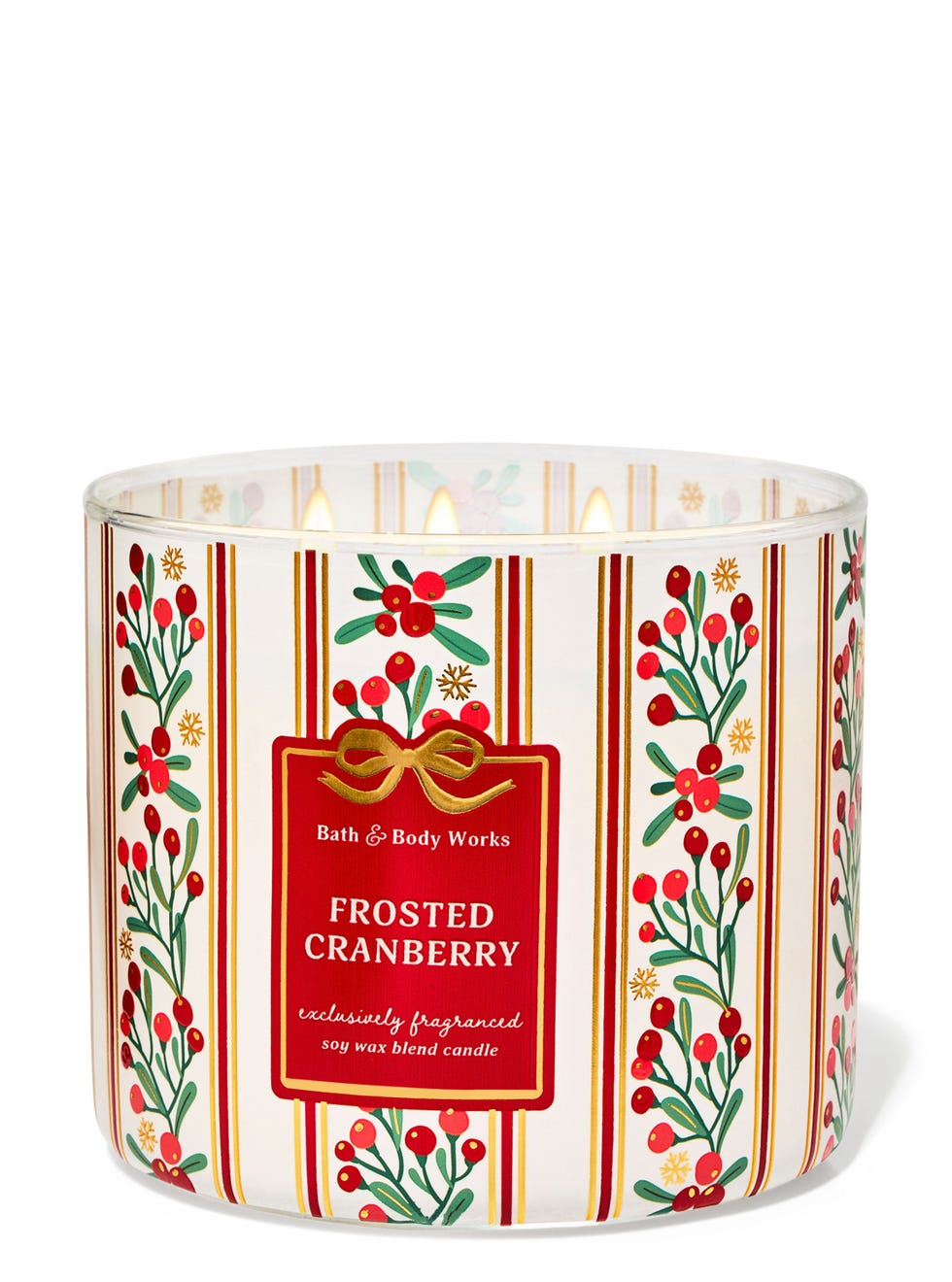 Frosted Cranberry three-wick candle