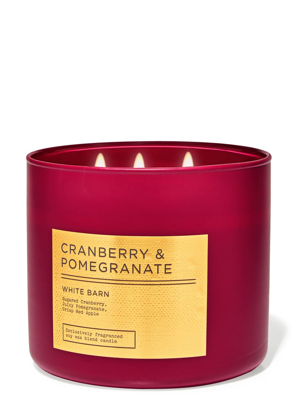 Cranberry and pomegranate three wick candle