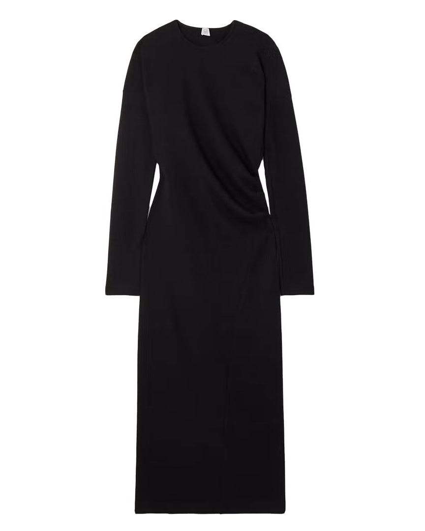 Long-Sleeve Twisted Jersey Midi Dress Long-Sleeve Twisted Jersey Midi Dress