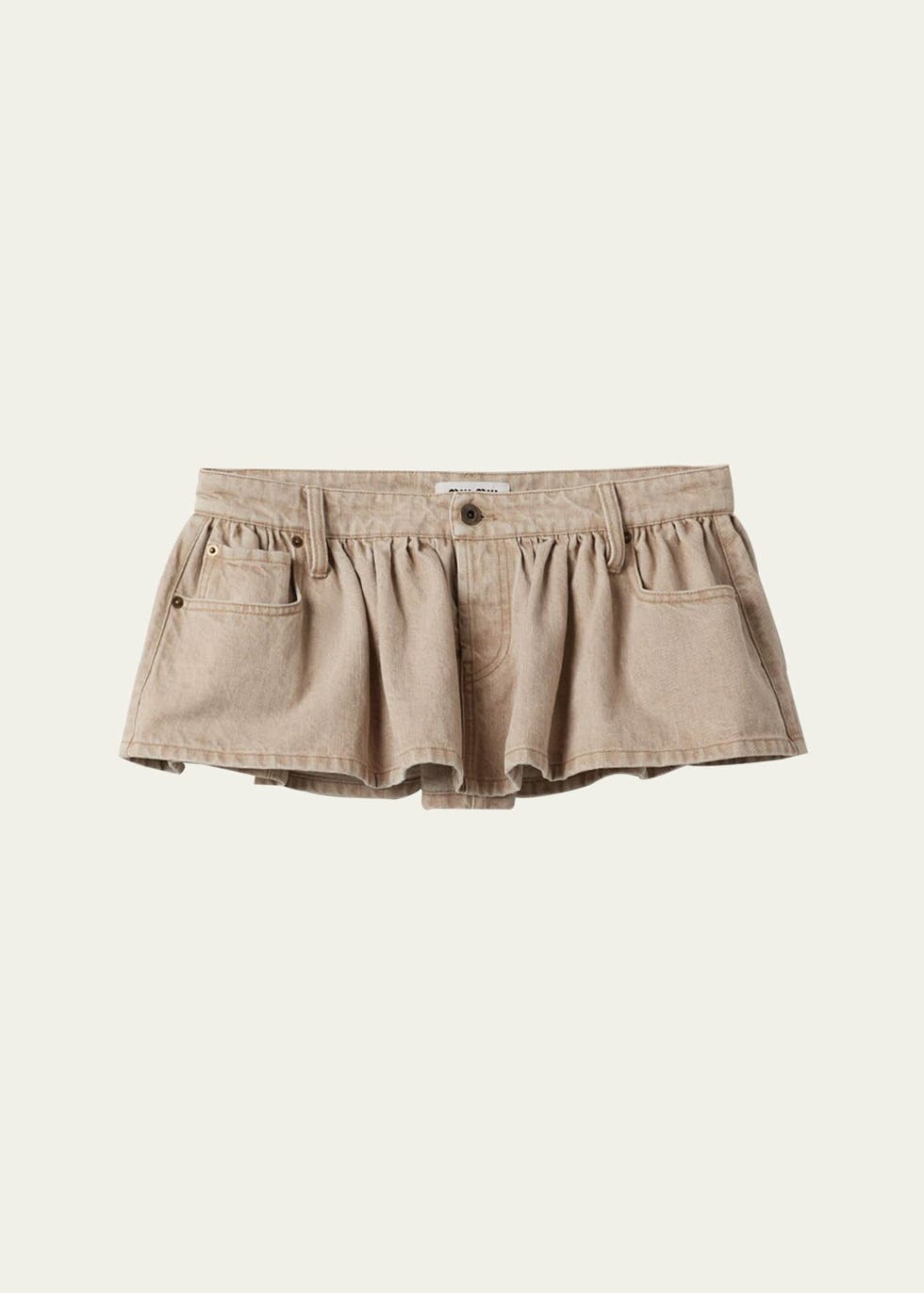 Micro Denim Logo Skirt