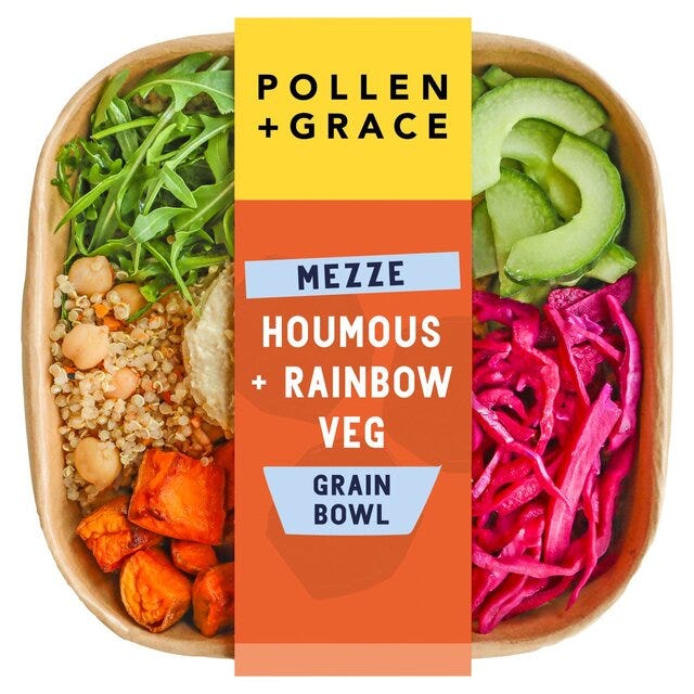 Mezze Houmous + Rainbow Veg Grain Bowl 275g