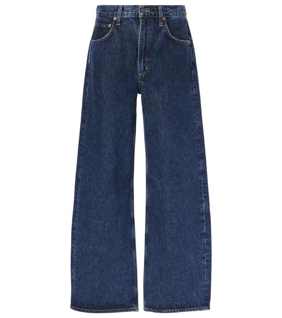 Low Curve Mid-Rise Barrel-Leg Jeans