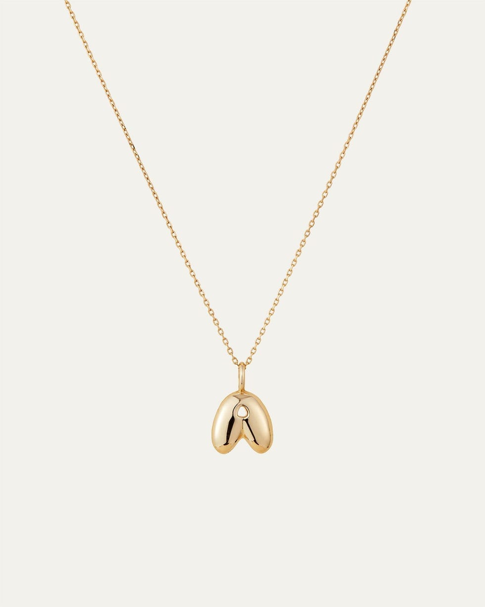 14K Gold Bubble Letter Necklace