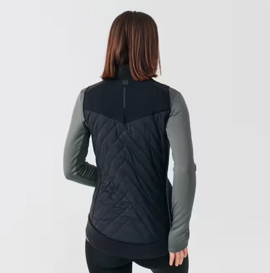 KIPRUN Gilet poncho donna WARM nero