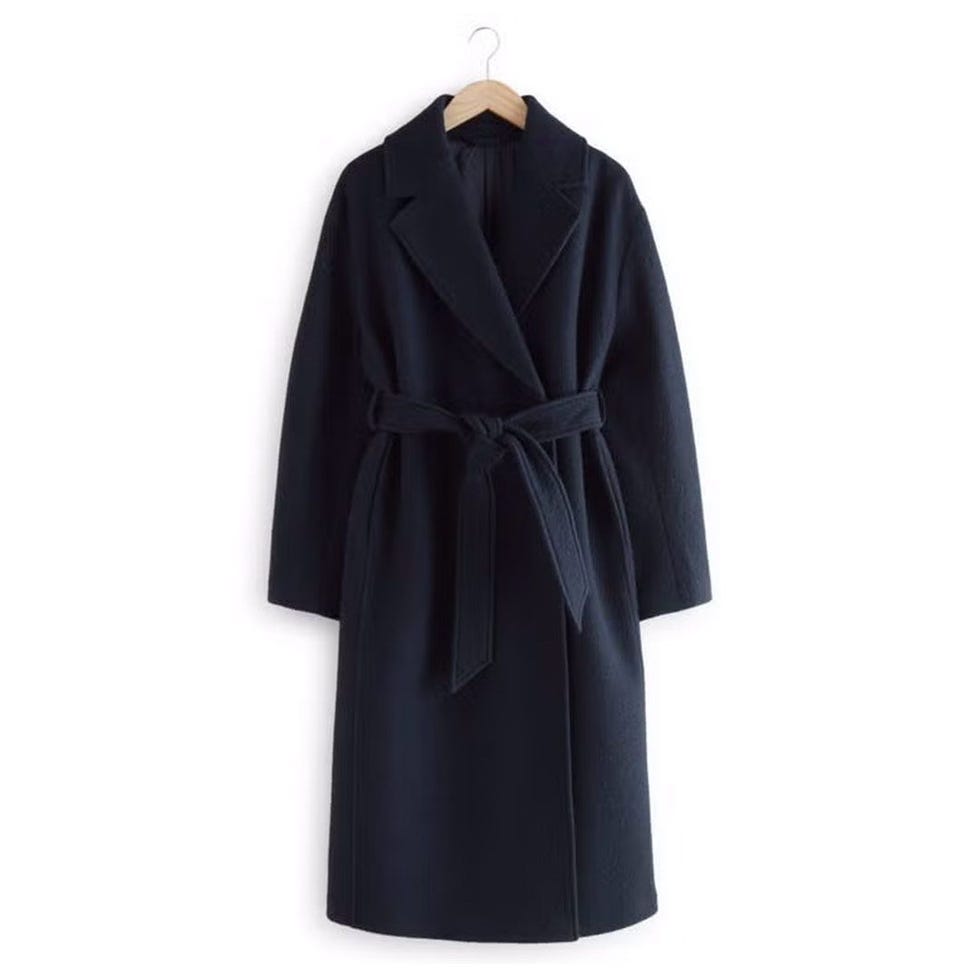 Belted Wool Wrap Coat