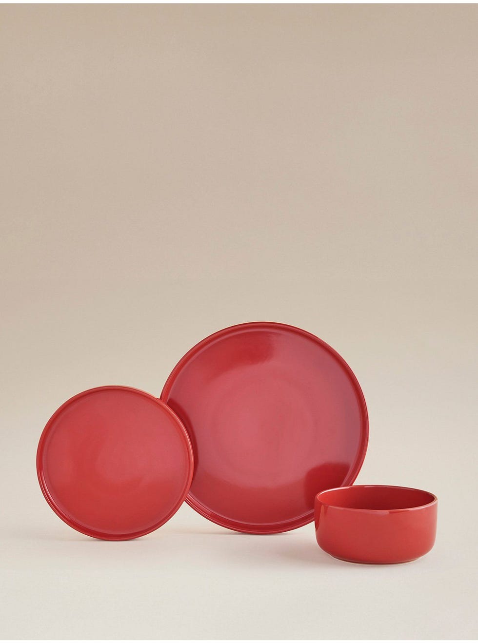 Simply Christmas Red 12 Piece Stoneware Dinner Set