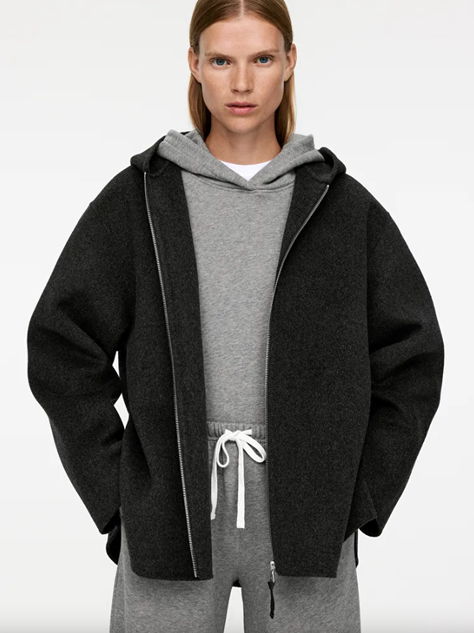 Hooded Wool-Blend Jacket