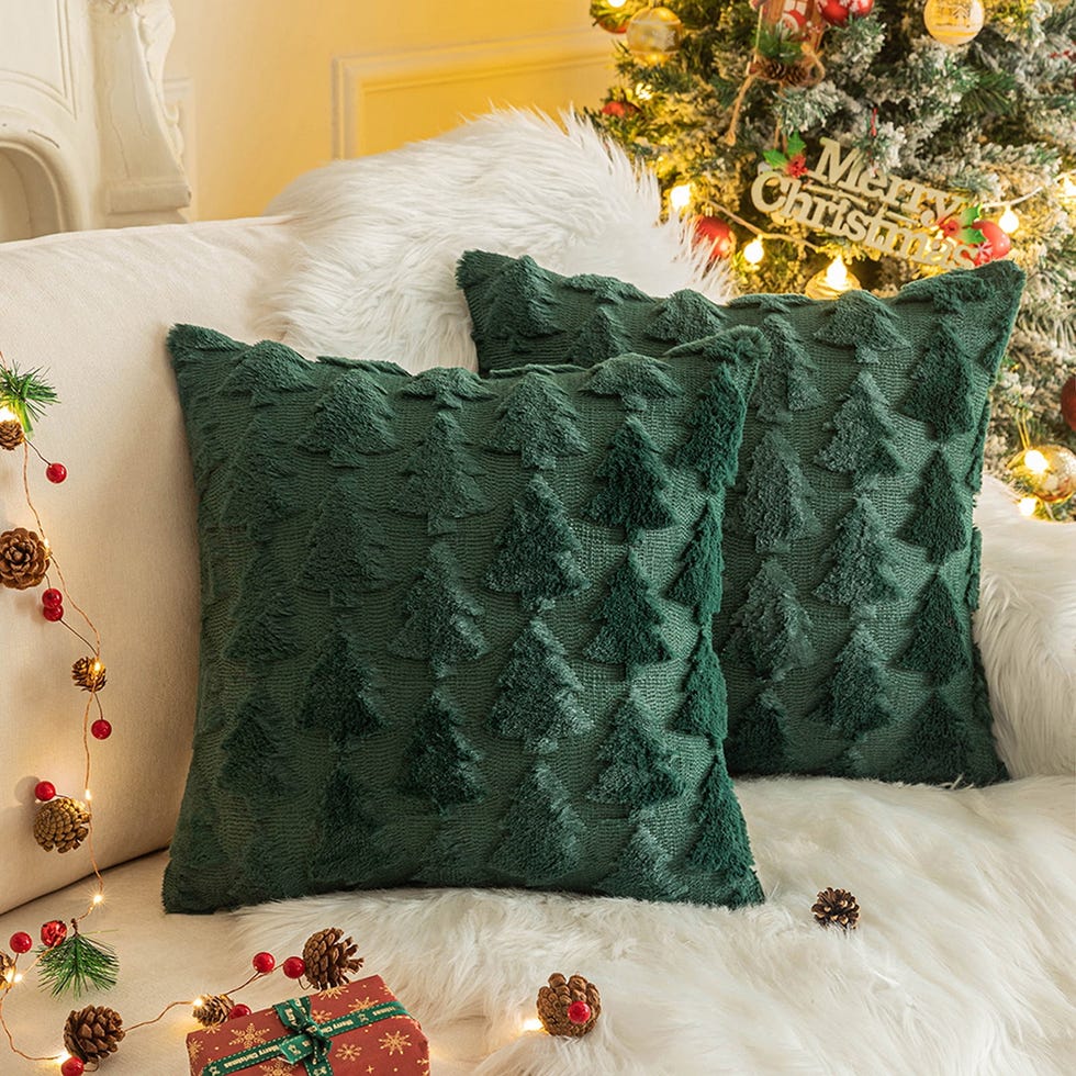 Christmas Tree Throw Pillow Covers (Set of 2)