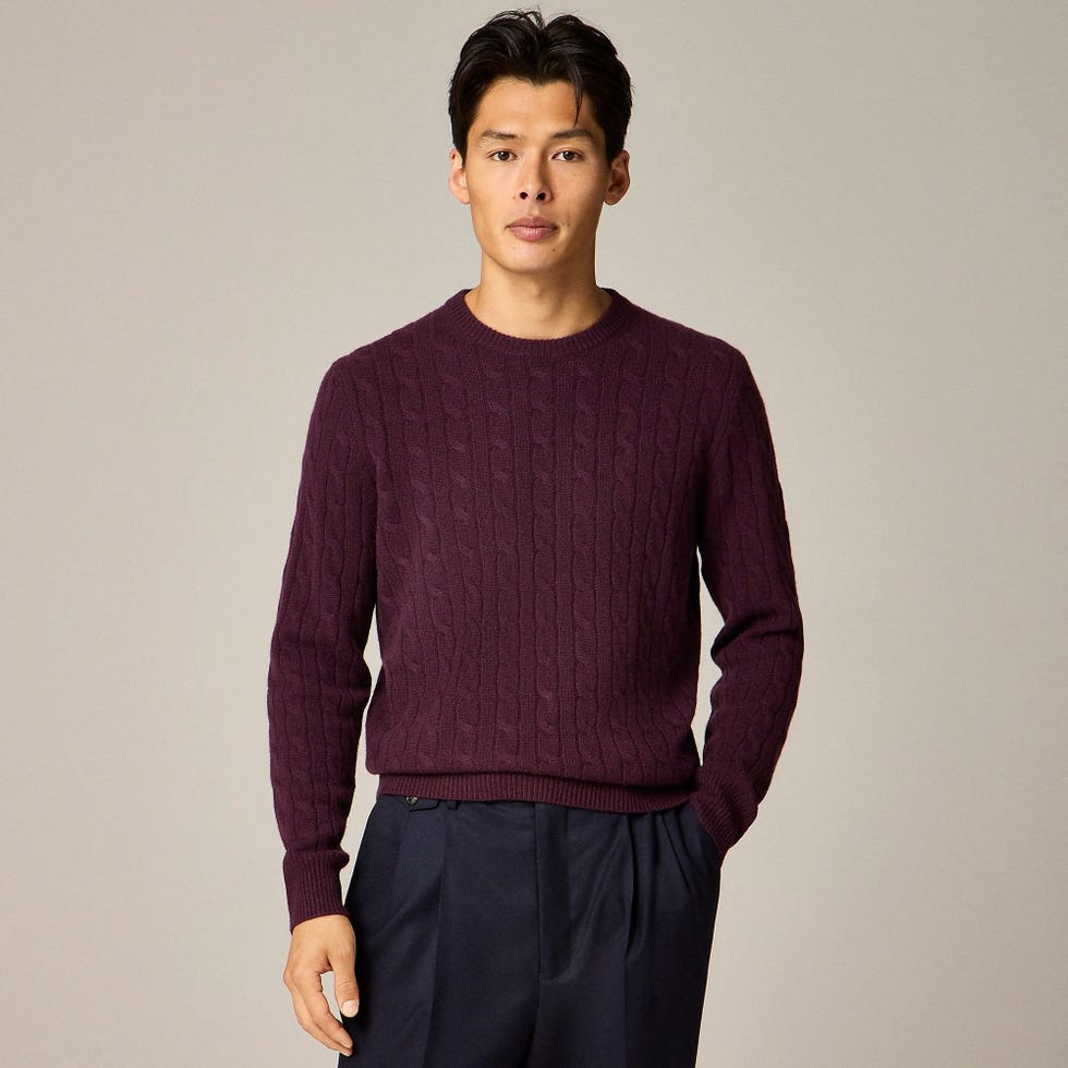 Cashmere cable-knit sweater