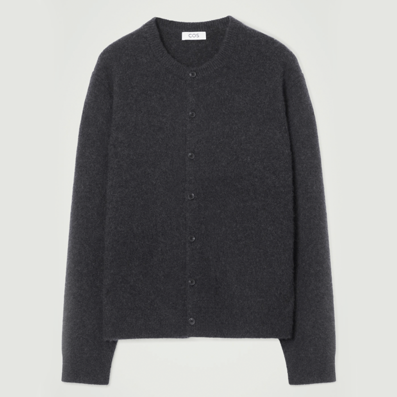 Boiled Cashmere Crewneck Cardigan