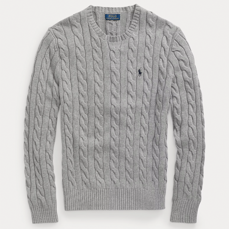 Cable-Knit Cotton Sweater