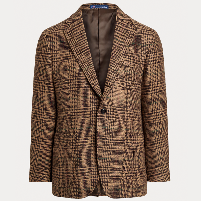 Polo Tailored Plaid Harris Tweed Jacket