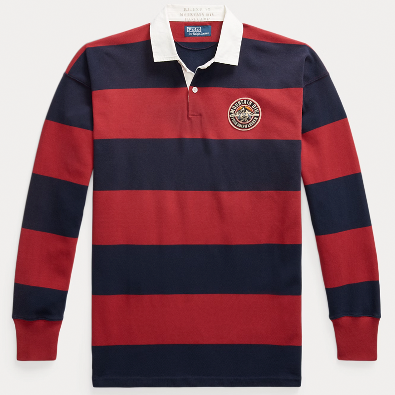 Vintage-Fit Striped Jersey Rugby Shirt