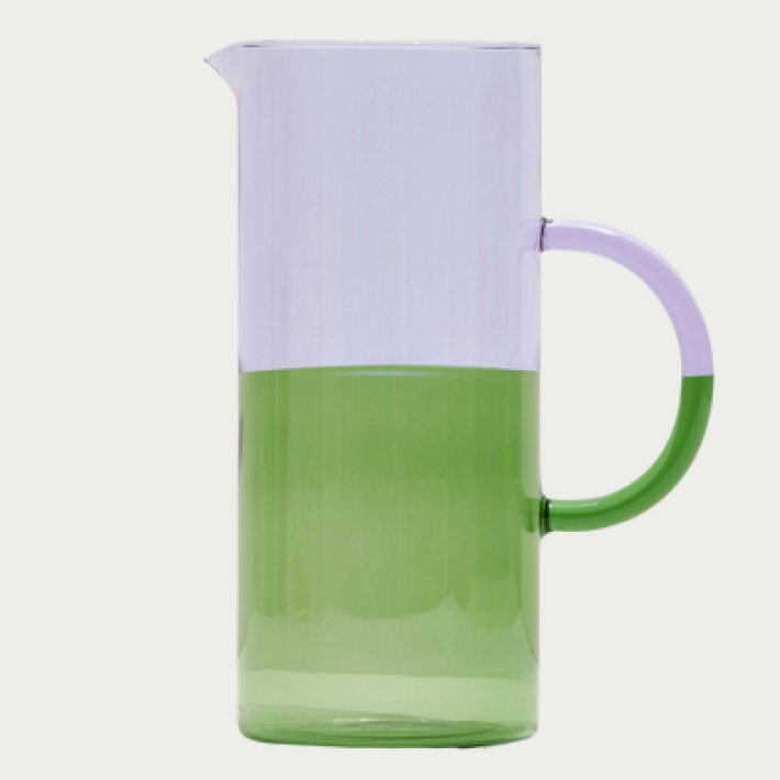 Two-Tone Pitcher in Lavender and Green