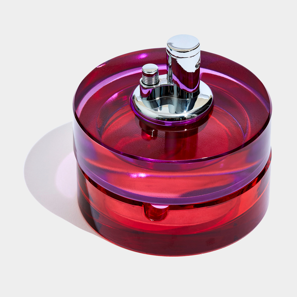 Glass Ashtray Tabletop Lighter