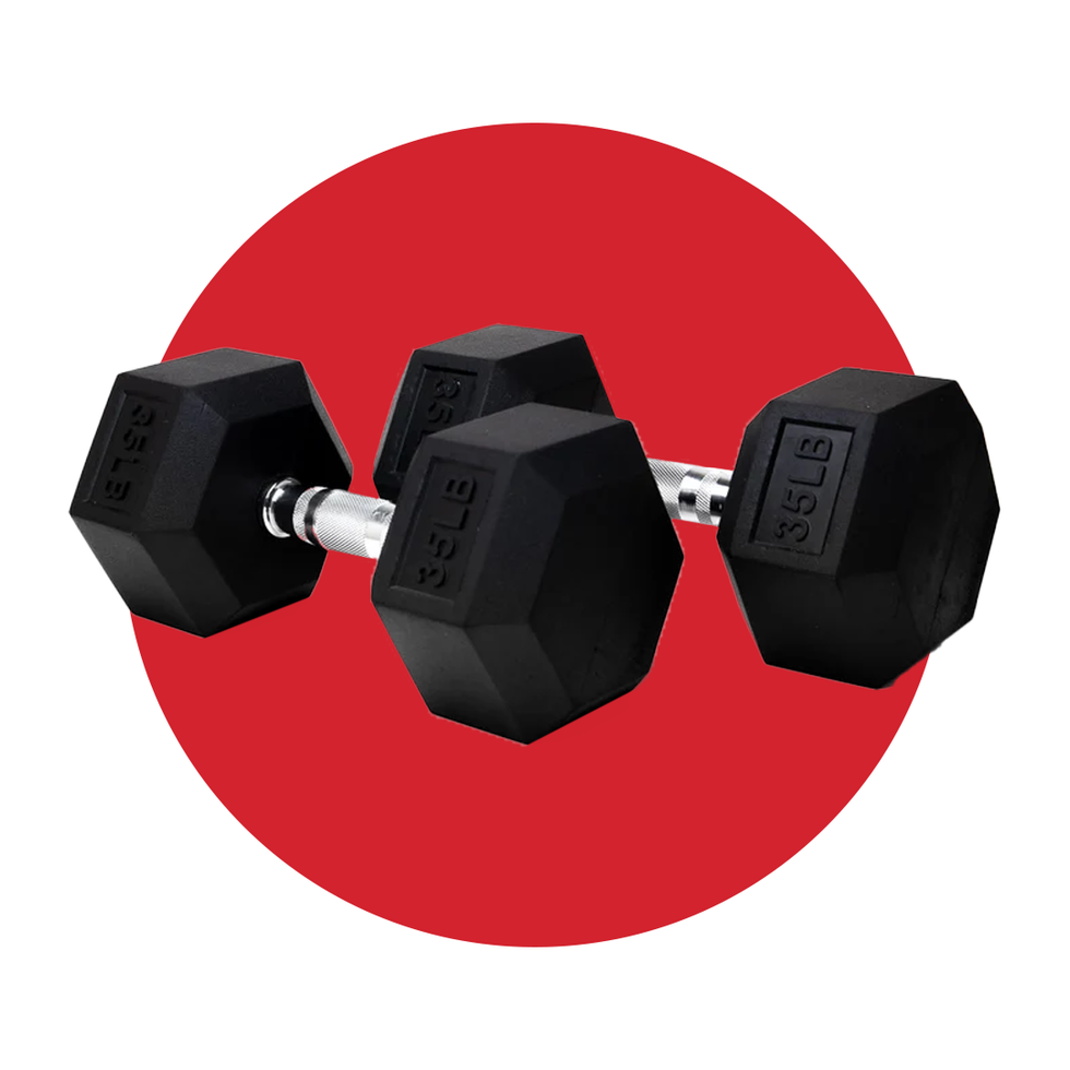 Rubber Hex Dumbbells