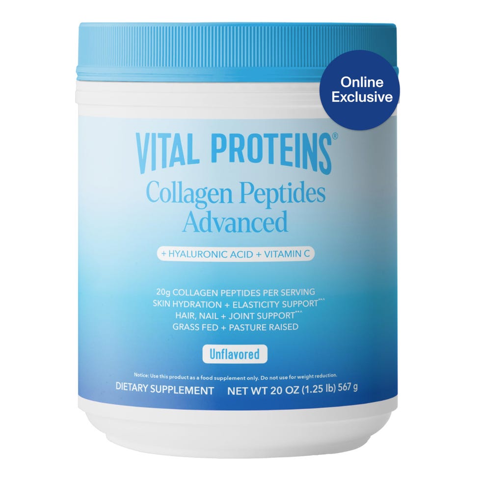 Collagen Powder Supplement Hydrolyzed Peptides with Hyaluronic Acid and Vitamin C