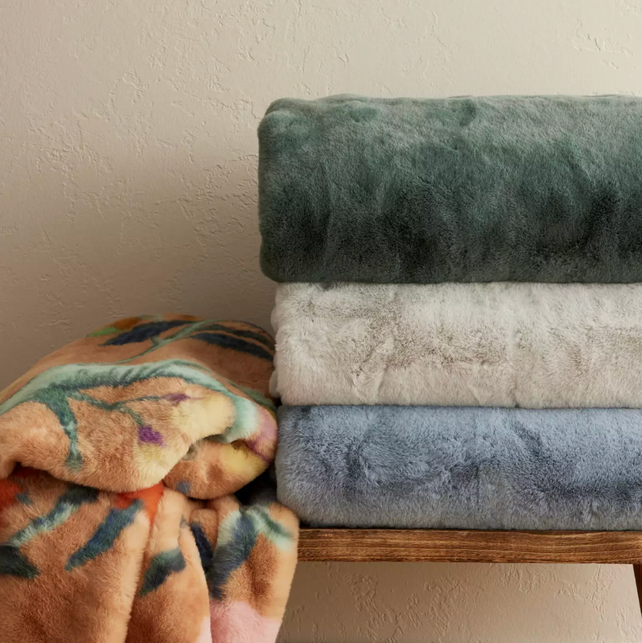 Sophie Faux-Fur Throw Blanket Sophie Faux-Fur Throw Blanket