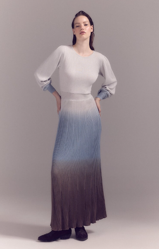 Slowlove Vestido lurex plisado