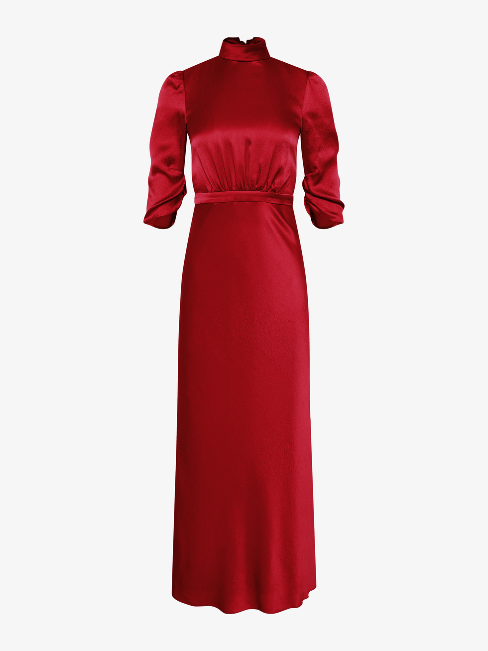 Adele Dress in Garnet Red