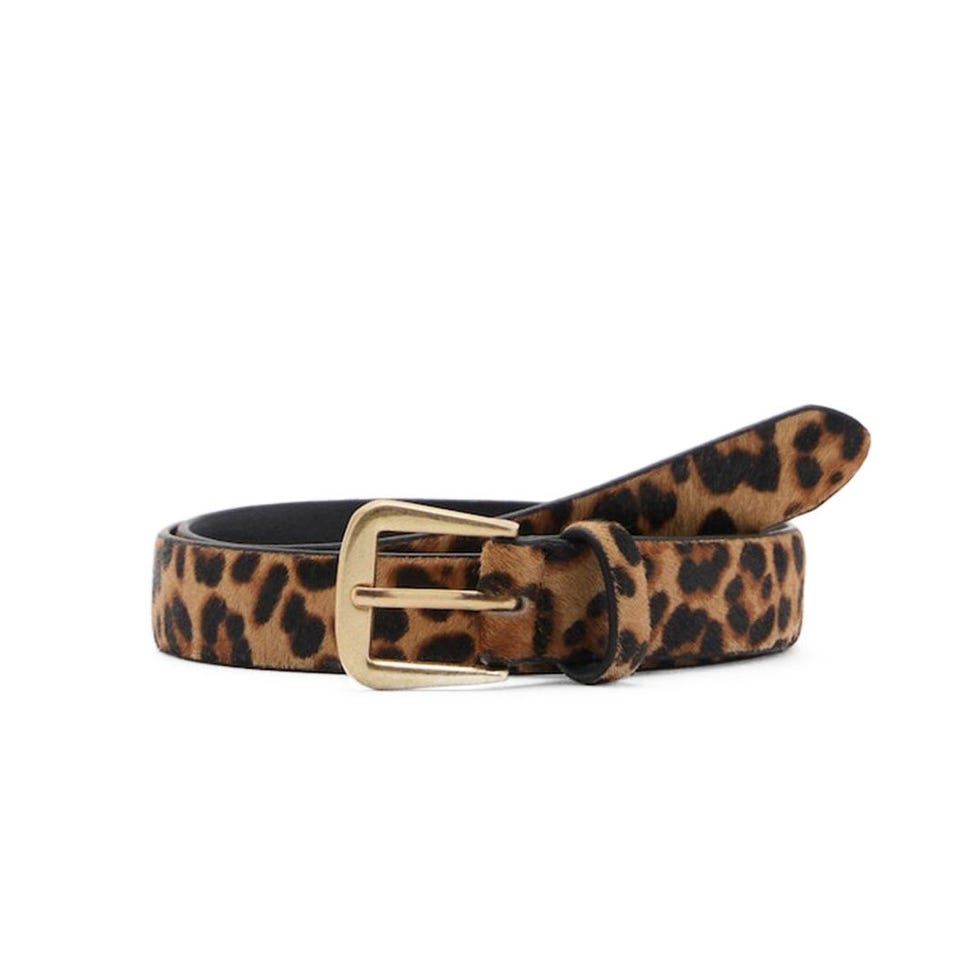 Leopard Leather Belt