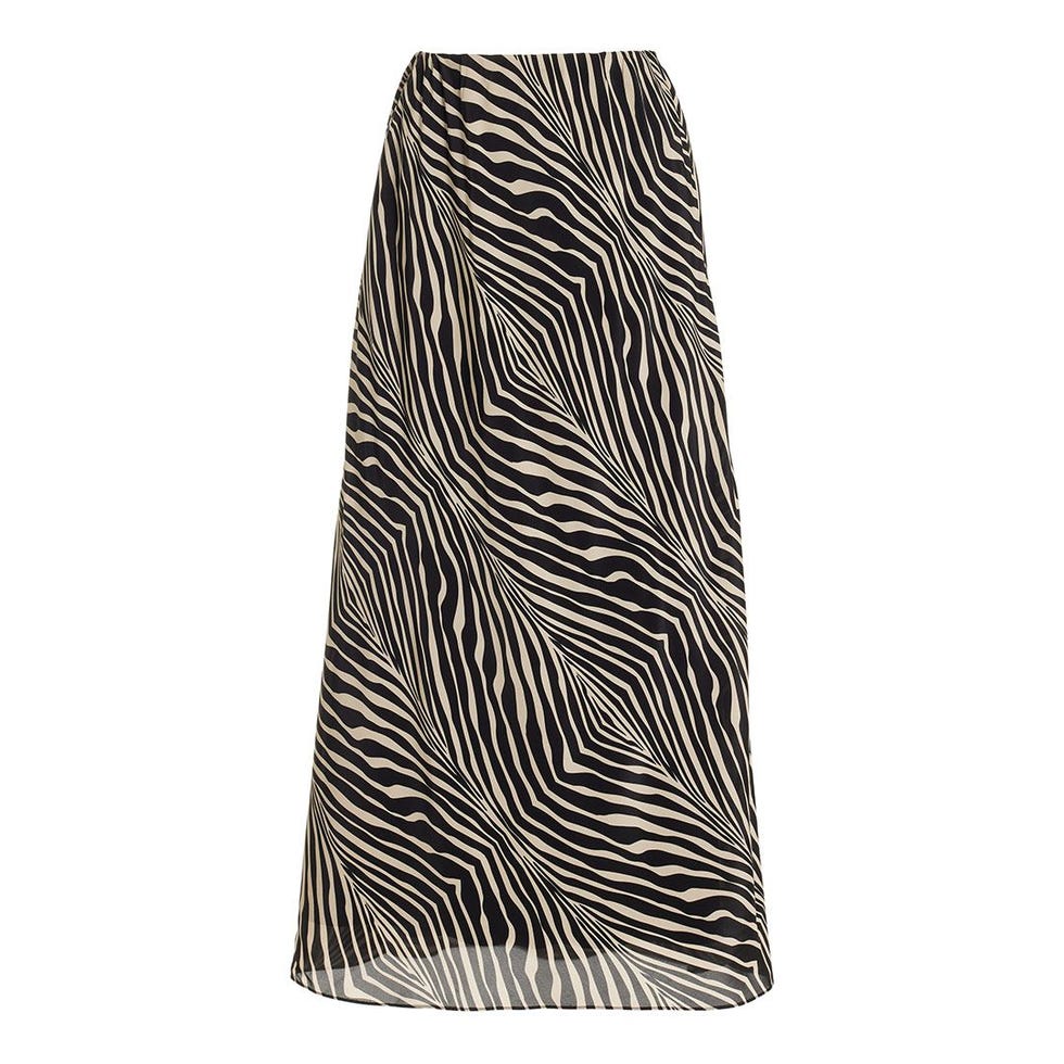 Boshan Zebra-Print Maxi Skirt