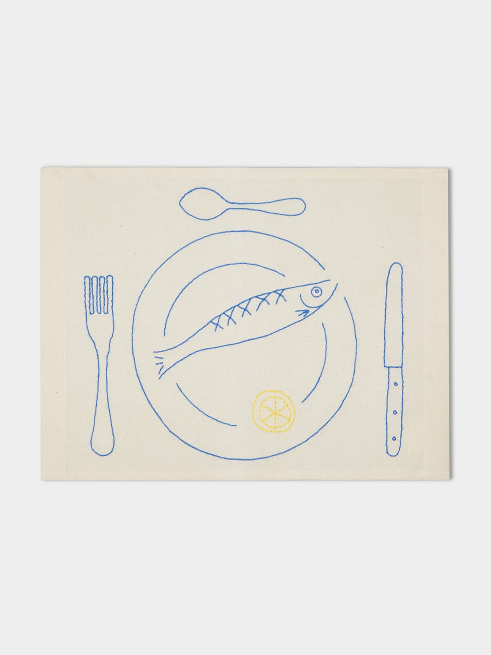 Supper Hand-Embroidered Linen Placemats