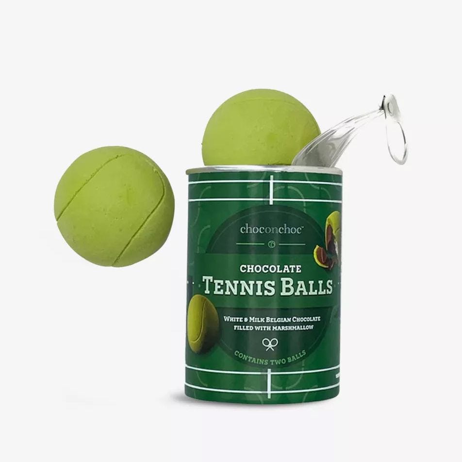 Tennis Ball-Shaped Chocolates, Box of Two