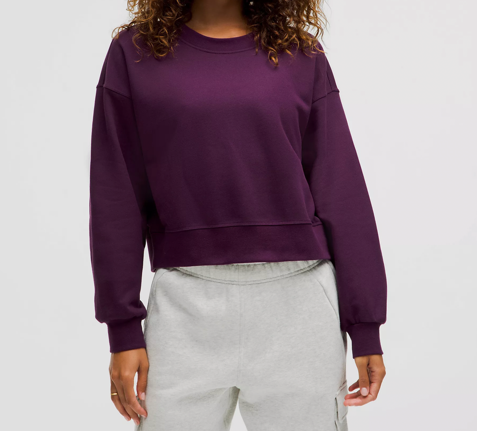 Perfectly Oversized Cropped Crew French Terry