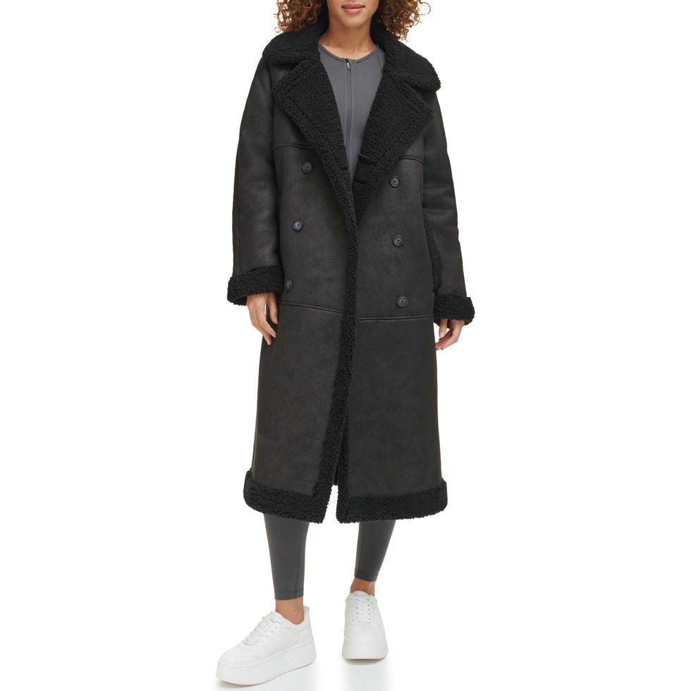 Faux Shearling Long Coat