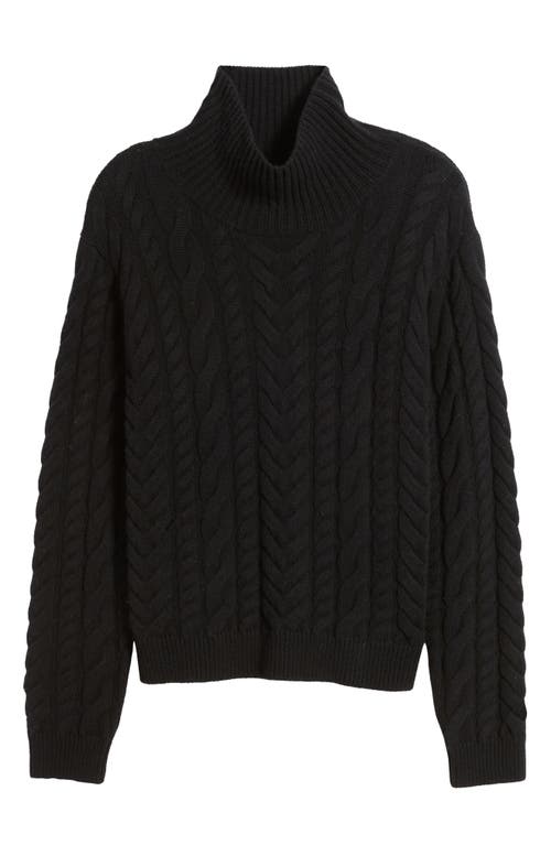 Turtleneck Cable-Knit Sweater