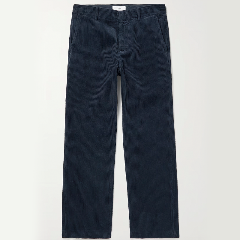 Straight-Leg Cotton-Corduroy Trousers