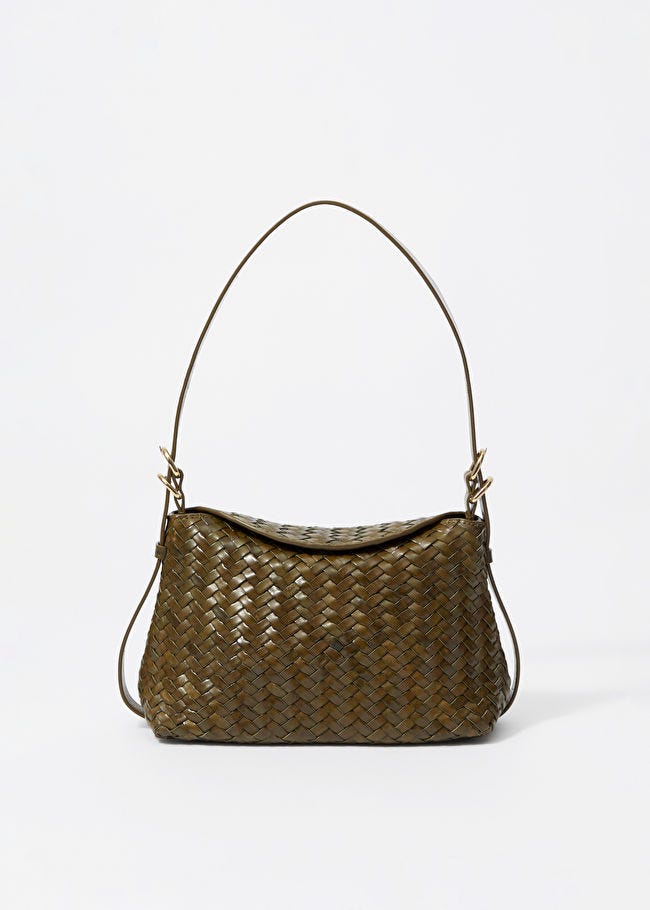 Small Braided Leather Tote