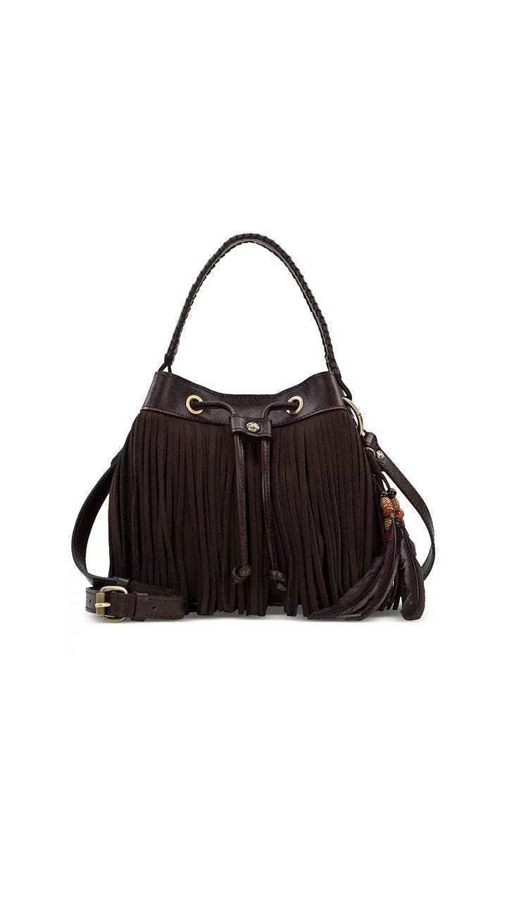 Elisa Small Leather Bucket Bag