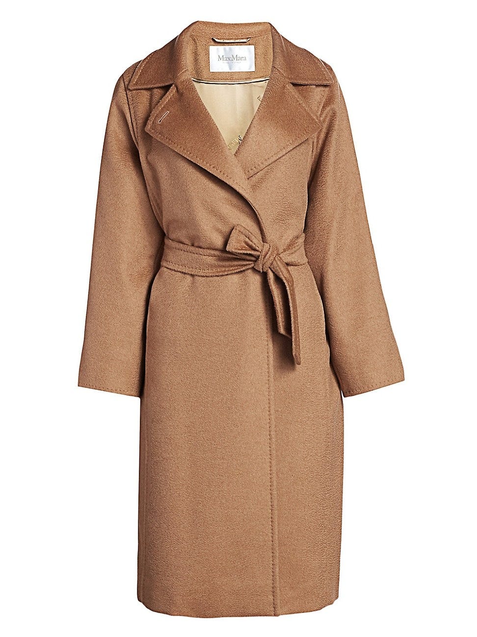 Manuela Camel Hair Wrap Coat