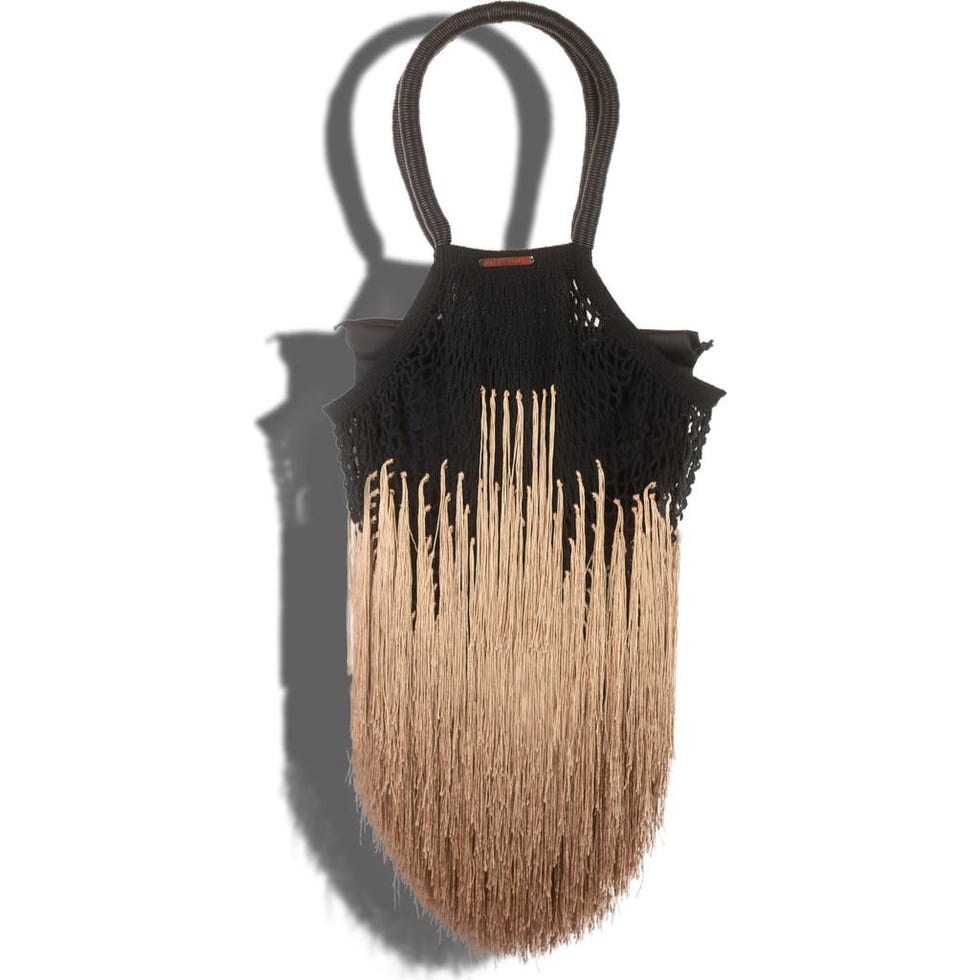 Large Fringe Top Handle Bag