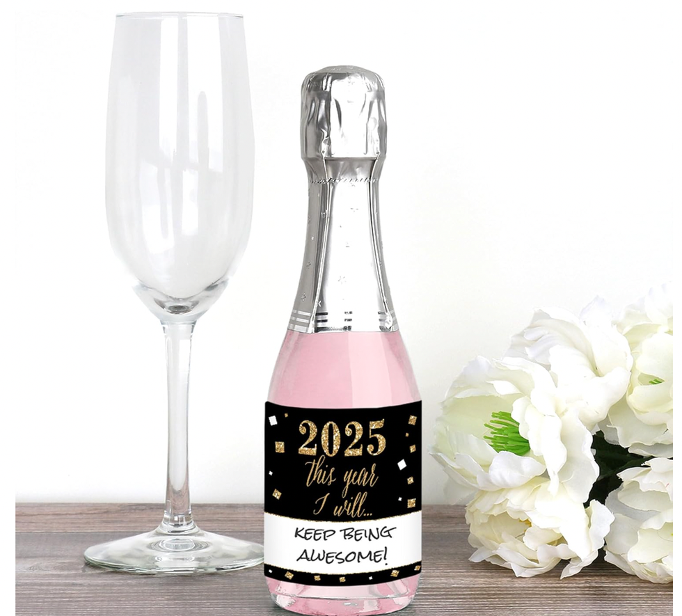 Create Mini Champagne Bottle Labels