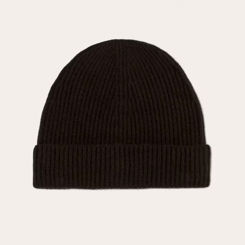 Cashmere Ribbed Beanie