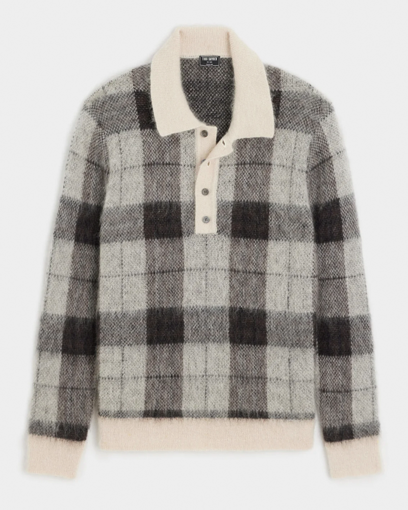 Plaid Mohair Polo