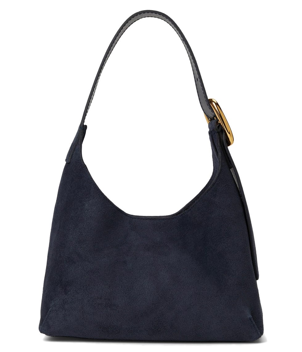 The Puffy Buckle Shoulder Suede Bag