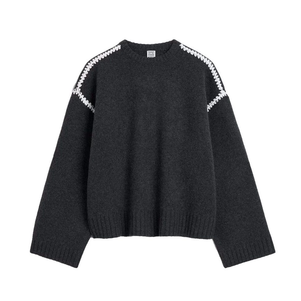 Embroidered Wool Cashmere Sweater