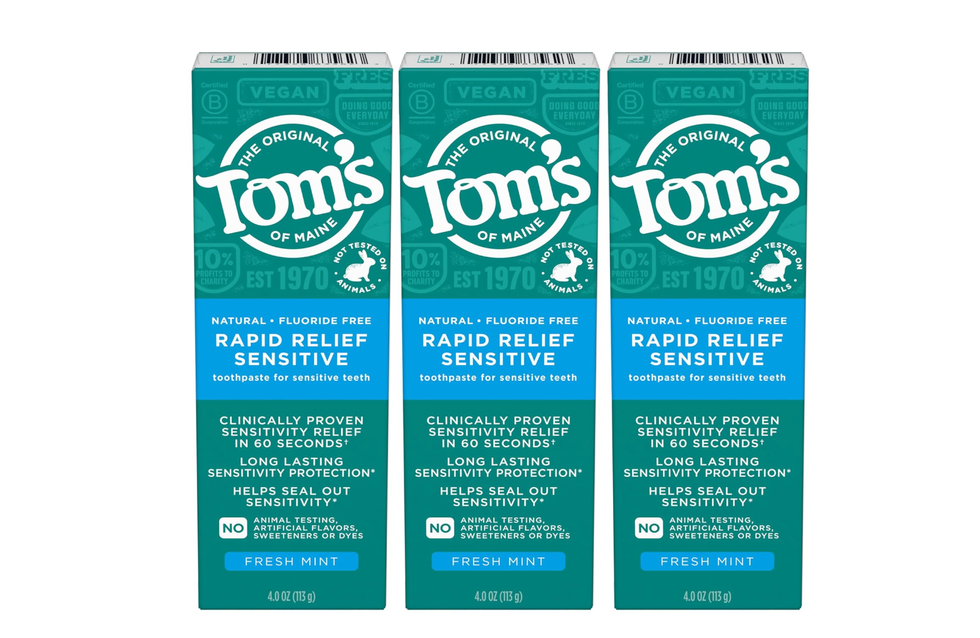 Rapid Relief Sensitive Toothpaste Without Fluoride (3-Pack)