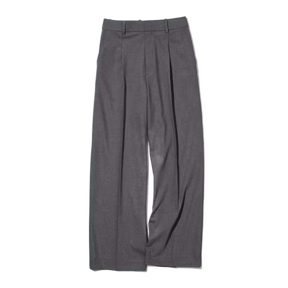 Wide-Fit Pleated Pants