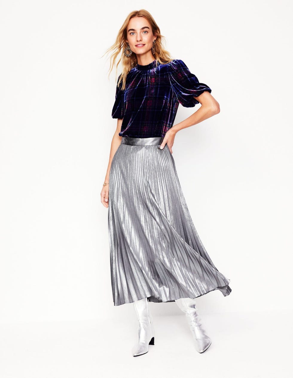 Camilla Metallic Midi Skirt
