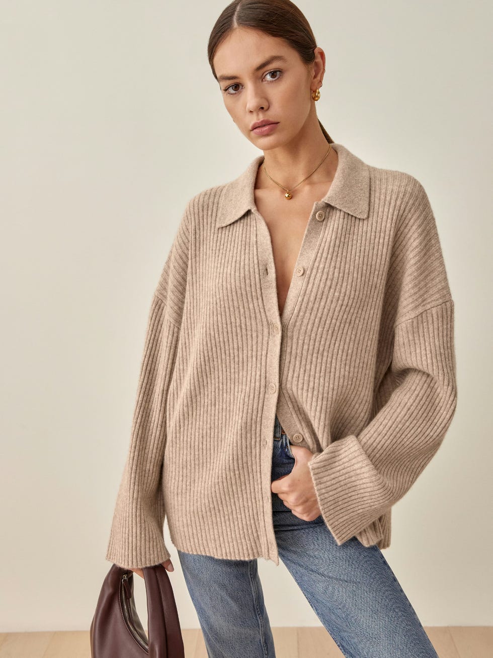 Fantino Cashmere Collared Cardigan