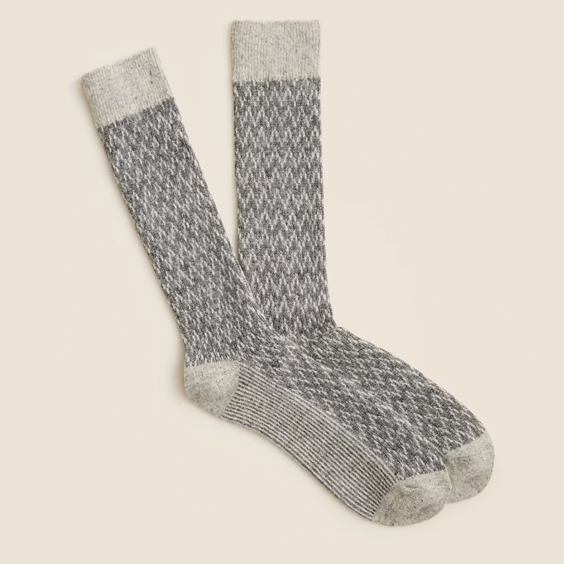 Wool-Blend Herringbone Socks