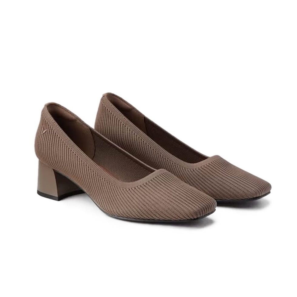 Square-Toe Chunky Heels